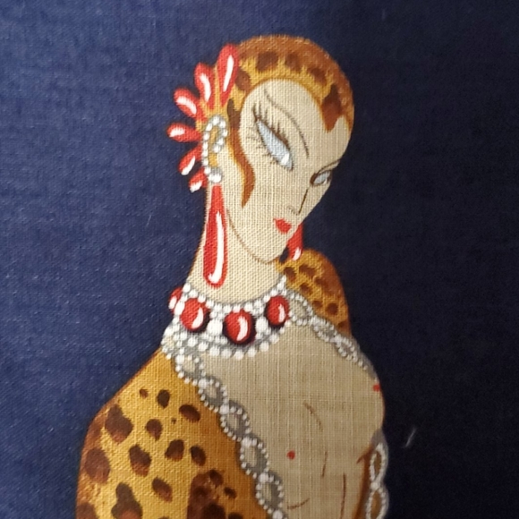 Erte Scarf [letter L] - Picture 4 of 8